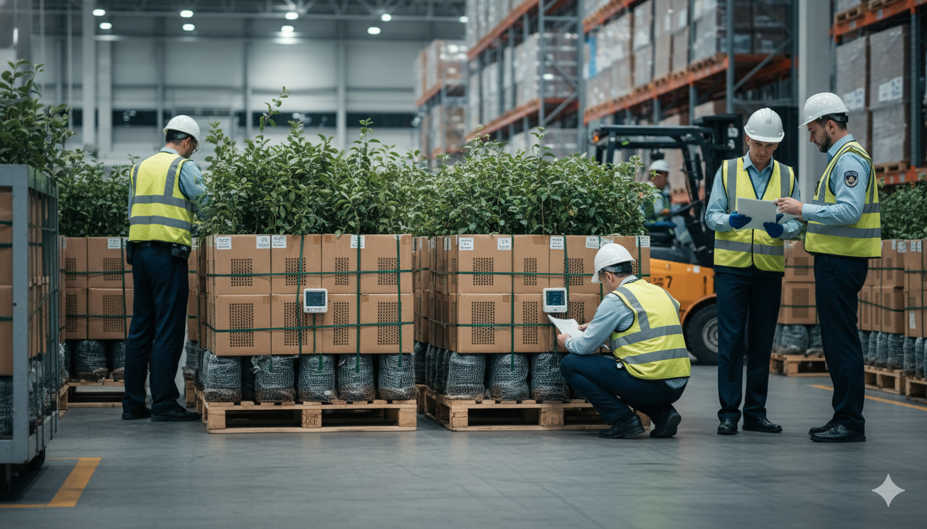 Temperature and regulatory challenges for live apple plant shipment