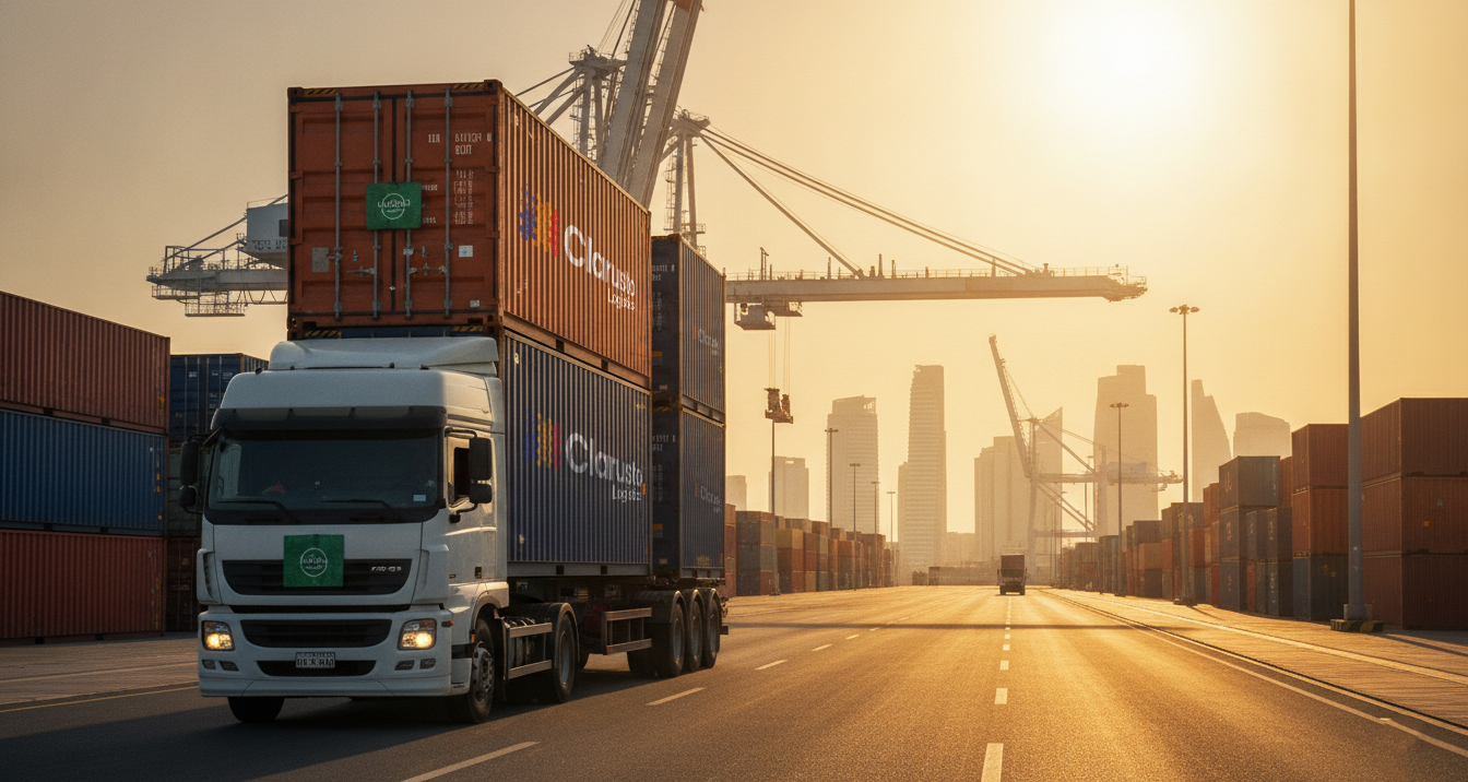 Cleared mixed infrastructure cargo ready for onward Saudi delivery
